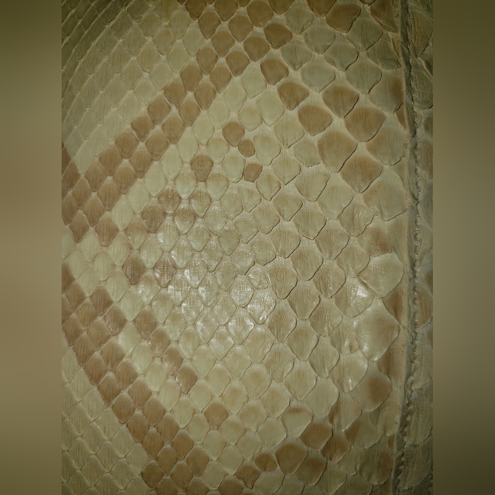 Ralph Lauren Black label natural tan cream 100% python snakeskin skirt 10 - Picture 2 of 13